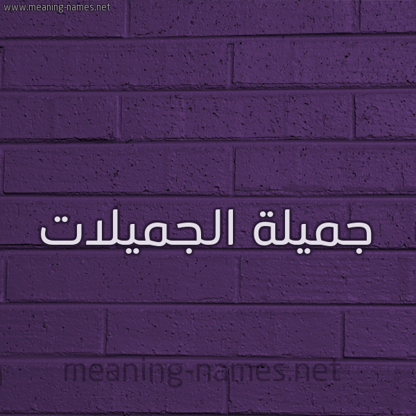 شكل 12 الإسم على الحائط الجداري صورة اسم جميلة الجميلات Jmylh-Al-Jmylat